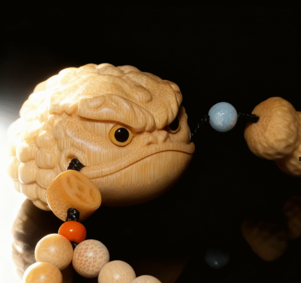 Premium Bamboo Wealth Toad Hand-Held Ornament