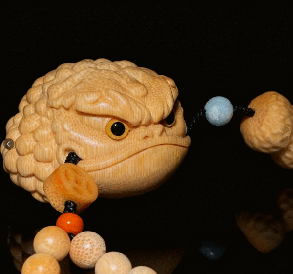 Exquisite Bamboo Fortune Toad Hand-Carved Decor